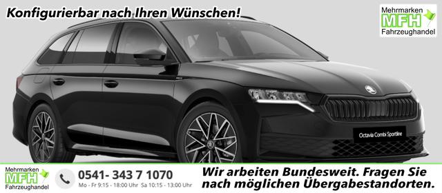 Skoda Octavia Combi - Sportline 1.5 TSI mHEV (Mild-Hybrid) ACT 150PS DSG/AUTOM , 5 JAHRE GARANTIE, 17" ALU, Climatronic, NAVI 13", Elektr. Heckklappe, ACC, Alarm, Parksensoren vo/hi, Privacy-Glas, KESSY, R&uuml;ckfahrkamera, Virtual Cockpit 10", Sitzheizung, LED-Scheinwerfer, Sportfahrwerk