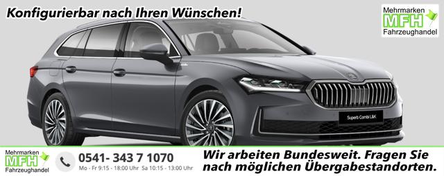 Skoda Superb Combi - L&K 1.5 TSI mHEV (Mild-Hybrid) ACT 150PS DSG/AUTOMATIK, 5 J. GARANTIE, 18" Alu, MATRIX-LED, CANTON, DCC, Elektr. Heckklappe, KESSY, Alarm, Beheizte Frontscheibe, NAVI 13", Privacy-Glas, Climatronic, PDC vo/hi, Kamera, Sitzheizung Virtual Cockpit, ACC