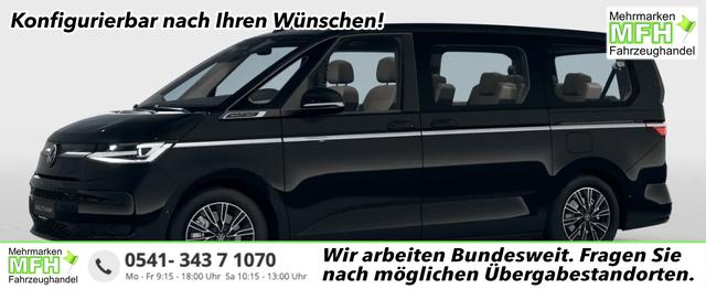 Volkswagen T7 Multivan - Style 1.5 eHybrid (Plug-In-Hybrid) 4x4 (ALLRAD) LANGER &Uuml;BERHANG, 17" Alu, 7-SITZER, Elektr. Schiebet&uuml;ren, IQ LIGHT Matrix, Sitzheizung, Park Assist, PDC vorn/hinten, R&uuml;ckfahrkamera, Alarm, ACC, 3Z-Climatronic, Radio 10"+App-Connect, Digital Cockpit Pro
