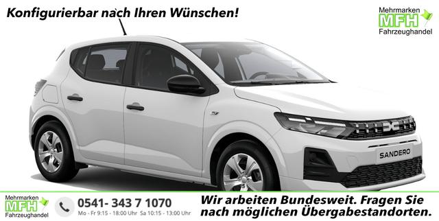 Dacia Sandero - Essential 1.0 TCe 100, NEUES MODELL, 3 Jahre Garantie, Parksensoren hinten, Tempomat, Multimedia-System Media Control, Regen-/Licht-Sensor, Zentralverriegelung mit Fernbedienung, Elektr. Fensterheber vorne, Fahrersitz h&ouml;henverstellbar
