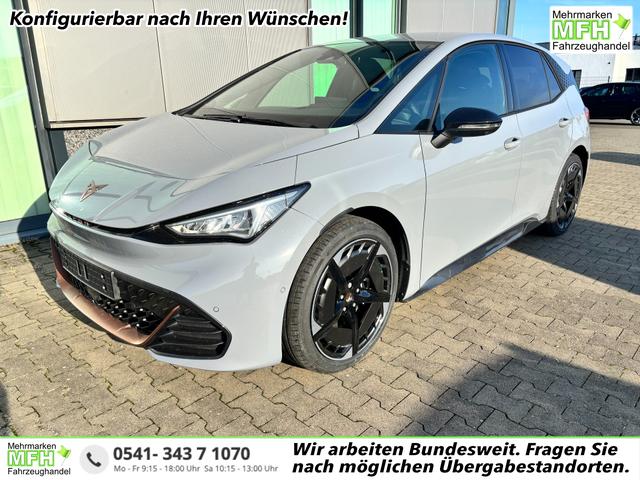 Cupra Born - Basis 60 kWh, Systemleistung: 204PS, Reichweite WLTP: 428 km, 5 Jahre Garantie, 19"Alu, Climatronic, Winterpaket, Abgedunkelte Scheiben, NAVI 12,9", ACC, 360&deg; Kamera, Parkassistent inkl. PDC v/h, KESSY, Alarm, M-Lederlenkrad beheizt, Voll-LED-Scheinwerfer