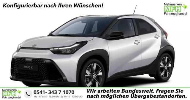 Toyota Aygo X - Pulse 1.5 Hybrid 115PS CVT/AUTOMATIK, 3 Jahre Garantie, 17" Alufelgen, Metallic/Dach schwarz, Privacy-Glas, Sitzheizung, R&uuml;ckfahrkamera, Klimaautomatik, Audiosystem 9" + Smartphone-Integration, Lederlenkrad, ACC, ZV mit Fernbedienung, LED-Scheinwerfer