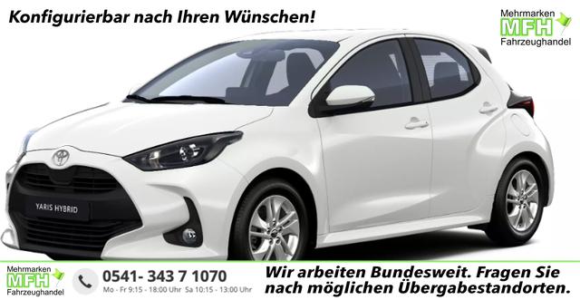 Toyota Yaris - "Active / EU-Business" LIEFERUNG KOSTENLOS! 1.5 Hybrid 115PS CVT/AUTOMATIK, 3J. Garantie, 15" Alufelgen, Klimaautomatik, Sitzheizung, Lederlenkrad beheizt, R&uuml;ckfahrkamera, ACC, Radio 9" + Smartphone-Integration, Armlehne, ZV mit Fernbedienung