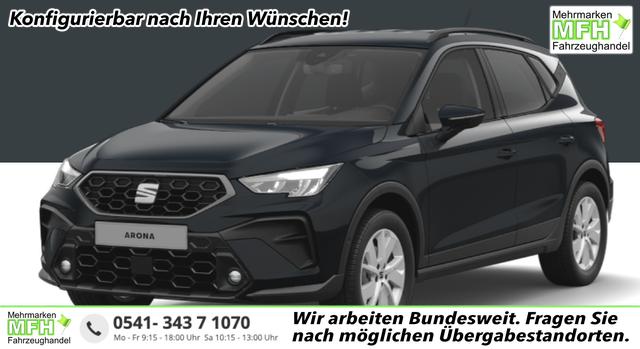 Seat Arona - "Reference" LIEFERUNG KOSTENLOS! 1.0 TSI 95PS, 5 Jahre Garantie, 16" Alufelgen, Parksensoren hinten, Radio 8,25"/Bluetooth, LED-Scheinwerfer/LED-R&uuml;ckleuchten, Nebelscheinwerfer, 4x elektr. Fensterheber, Dachreling, Zentralverriegelung mit Fernbedienung