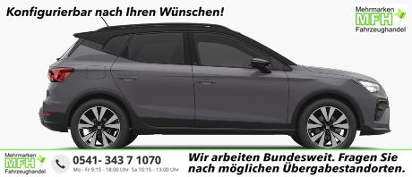 Seat Arona - "FR Edition" LIEFERUNG KOSTENLOS! 1.0 TSI 95PS, 5J Garantie, Sitzheizung, Climatronic, ACC, M-Lederlenkrad, 16" Alufelgen, KESSY, Privacy, R&uuml;ckfahrkamera, Parksensoren v/h, Radio 8,25"/Bluetooth + FULL-LINK, LED-Scheinwerfer/LED-R&uuml;ckleuchten, Nebelscheinwerfer, 4x elektr. FH, Dachreling
