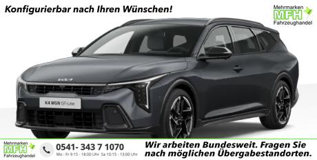 Kia K4 Gold 1.0 T-GDI 115PS MHEV 7DCT/AUTOMATIK, 7 Jahre Garantie, 16" Alu, NAVI 12,3", Parksensoren vo/hi, R&uuml;ckfahrkamera, Alarm, ACC, 2-Zonen-Climatronic, Winter-Paket, Privacy-Glas 