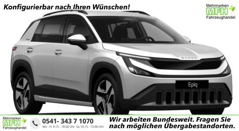 Skoda Epiq - Essence 35, 115PS 38,5 kWh, 5 Jahre Garantie (8J auf Batterie), Climatronic, Infotainment 13,1" + Smartlink, Parksensoren hinten, ACC, Side Assist, M-Lederlenkrad, Dachreling