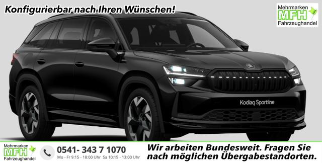 Skoda Kodiaq - Sportline 1.5 TSI 150PS DSG, 5J Garantie, 19" Alu, MATRIX-LED, NAVI 13", Elektr. Heckklappe, 3Z-Climatronic, Parksensoren vorn&hinten, R&uuml;ckfahrkamera, Sitzheizung, Tempomat, Virtual Cockpit, Sport-M-Lederlenkrad beheizt, Dachreling