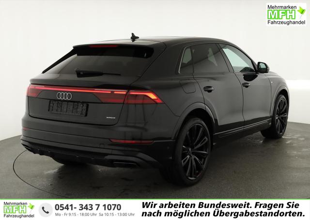 Audi Q8 - 50 TDI quattro qu S-LINE, Standheizung, HuD, Luft, Pano, B&O, 23-Zoll, AHK, Leder, AreaView, Optik schwarz