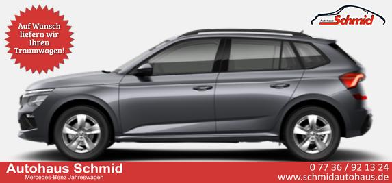 Skoda Kamiq - Sondermodell 130 Jahre 1.0 TSI 115PS DSG/AUTOMATIK, Metallic, 16" Alufelgen, Parksensoren hinten, Rückfahrkamera, Sitzheizung vorne, Tempomat, Klimaanlage, Radio 8" + Wireless SmartLink, M-Lederlenkrad, Dachreling