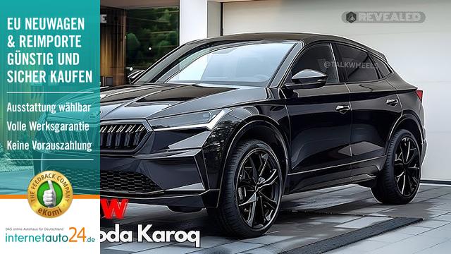 Skoda Karoq - BE MORE 1.0 TS 85 kW 6-Gang 18 Zoll Alufelgen, Reserverad, R&uuml;ckkamera, Kessy Full, PDC 4+H, Klimaautomatik, Licht & Sicht Paket, Metallfarbe, Heckspoiler, Sun Set, Ambiente Light, LED, 4 Jahre Garantie,