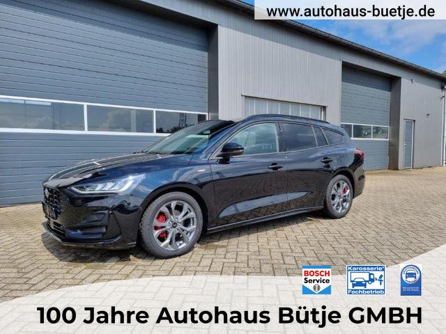 Ford Focus Turnier - 1.0 125PS ST-Line X Voll-Leder elektr. Heckklappe Winterpaket Rückf.Kamera ACC Klimaautomatik Sitzheizung Lenkradheizung Frontscheibe beheizb. Ford-Navi SYNC 4 B+O Sound DAB+ Bluetooth Apple Carplay Android Auto PDC v+h 2xKeyless 17-LM