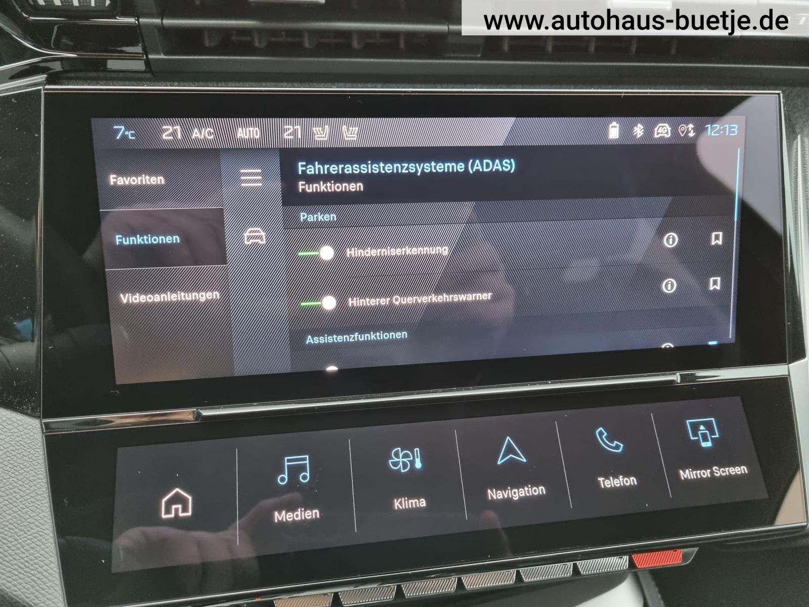 Peugeot 308 1.2 PureTech 130PS Automatik Allure 5-türig LED-Scheinw.  Sitzheizung Teil-Leder Klimaautomatik Navi Touchscreen Bluetooth DAB Apple  CarPlay Android Auto PDC v+h Rückf.Kamera 17-LM Neuwagen mit Rabatt