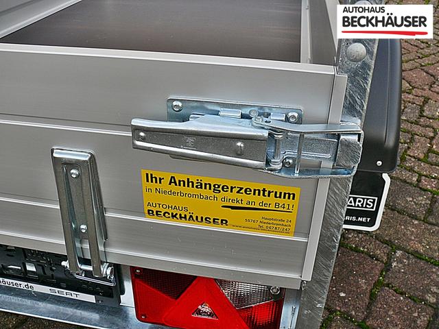 Anhänger Tieflader Saris MP 305 153 2000 2 - 305x153x43 cm 2.000kg, Aluminium-Bordwände 