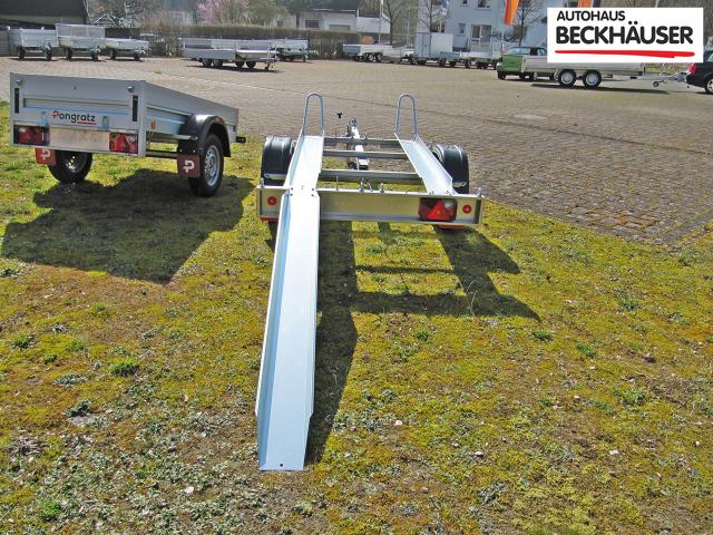 Mietanhänger Motorradtransporter Pongratz EMA 750 U - 201x112 750kg 
