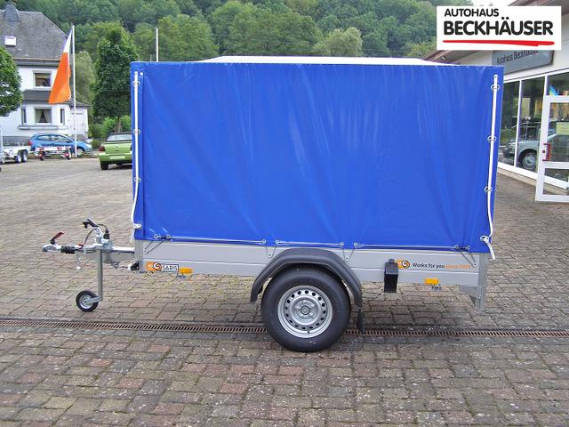 Anhänger Tieflader Saris MP 255 133 1350 1 mit Planenaufbau - 255x133 1.350kg 