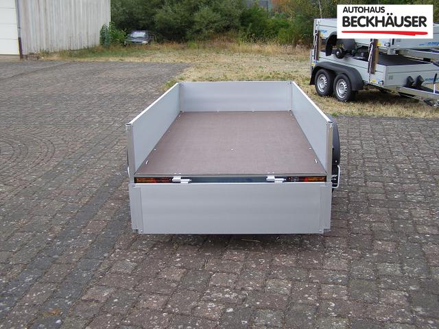 Anhänger Tieflader WM Meyer B 1325/126 251x126 1.300kg - klappbare Vorderwand, 100km/h-Zulassung, Radstoßdämpfer 