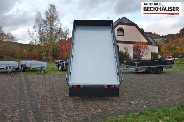 Anhänger Dreiseitenkipper Saris K3 306 170 2700 2 - 306x170x35 cm 2.700kg Black Edition, E-Pumpe, 35cm Wände 