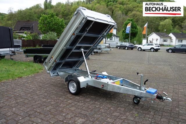 Anhänger Heckkipper Variant 1815 T2 - 254x145x35 cm 1.800kg E-Pumpe, Werkzeugkasten, Ladegerät 