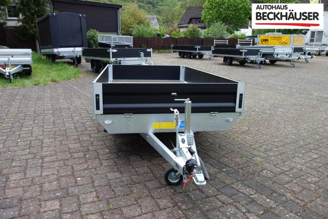 Anh&auml;nger Pritsche Variant 2018 P3 - 315x175x35 cm 2.000kg schwarze Aluw&auml;nde, Werkzeugkasten, LED-Beleuchtung AUSSTELLUNGSST&Uuml;CK 