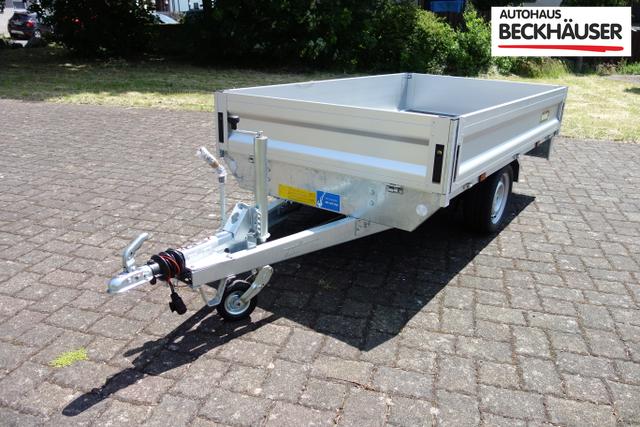 Anh&auml;nger Pritsche Variant 1315 P2 Classic - 254x144x35 cm 1.350kg Alu-Bordw&auml;nde, Werkzeugkasten montiert 