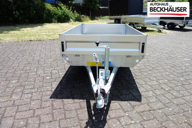 Anh&auml;nger Pritsche Variant 1315 P2 Classic - 254x144x35 cm 1.350kg Alu-Bordw&auml;nde, Werkzeugkasten montiert 