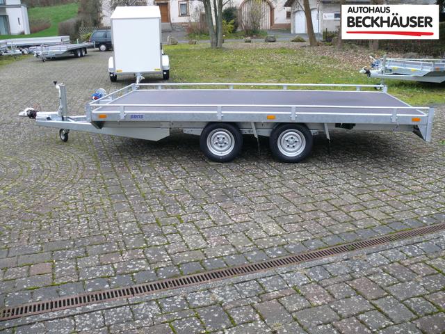 Mietanhänger Autotransporter / Multifunktion Saris PA 32 2.700kg 409x202 mit Seilwinde 