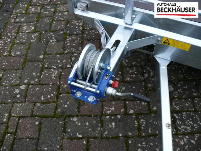 Mietanhänger Autotransporter / Multifunktion Saris PA 32 2.700kg 409x202 mit Seilwinde 