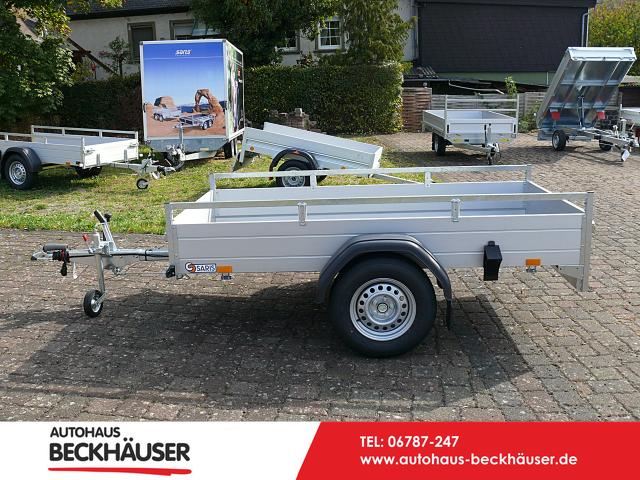 Anhänger Tieflader - Saris MP 255 133 1350 1 - klappbare Vorderwand 255x133x43 cm 1.350kg