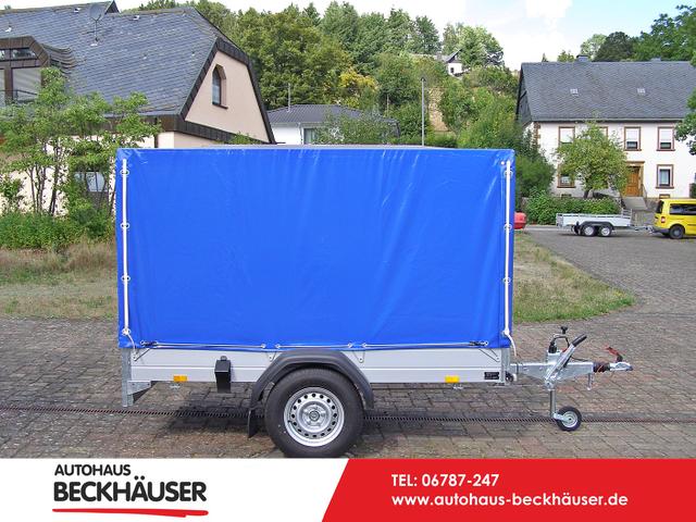 Anhänger Tieflader - Saris MP 255 133 1350 1 mit Planenaufbau - 255x133 1.350kg