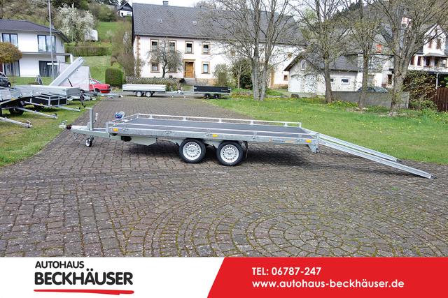 Mietanh&auml;nger Autotransporter / Multifunktion - Saris TP406 2.700kg 409x202 mit Seilwinde