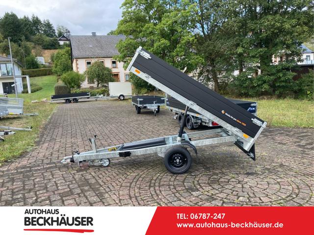 Anhänger Heckkipper - Saris K1 256 150 1500 1 - 256x150x35 cm 1.500kg E-Pumpe, 35cm Wände, Black Edition