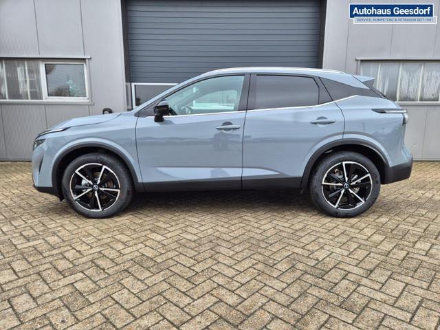 Nissan Qashqai 1.3 DIG-T MHEV 158 PS X-Tronic Tekna Voll-Leder Klimaautomatik PanoGlasdach Sitzheizung Lenkradheizung Navi Head-Up Display elektr. Heckklappe ACC PDC v+h 360&deg;Kamera DAB Bluetooth Touchscreen Apple CarPlay Android Auto 19"LM 