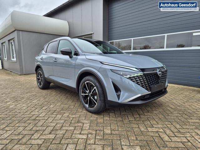 Nissan Qashqai 1.3 DIG-T MHEV 158 PS X-Tronic Tekna Voll-Leder Klimaautomatik PanoGlasdach Sitzheizung Lenkradheizung Navi Head-Up Display elektr. Heckklappe ACC PDC v+h 360&deg;Kamera DAB Bluetooth Touchscreen Apple CarPlay Android Auto 19"LM 