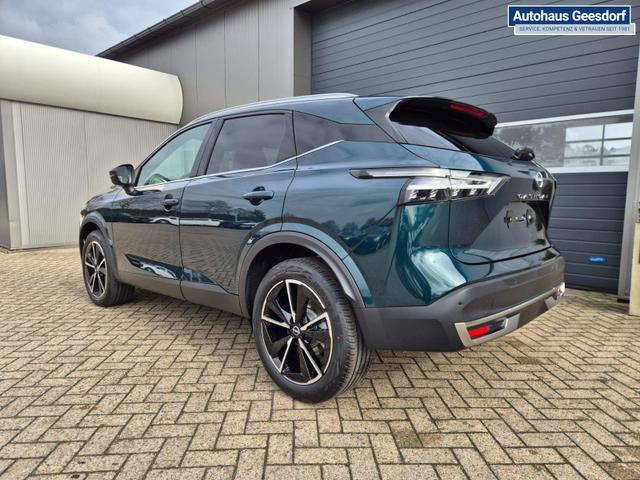 Nissan Qashqai 1.3 DIG-T MHEV 158 PS X-Tronic Tekna Voll-Leder Klimaautomatik PanoGlasdach Sitzheizung Lenkradheizung Navi Head-Up Display elektr. Heckklappe ACC PDC v+h 360&deg;Kamera DAB Bluetooth Touchscreen Apple CarPlay Android Auto 19"LM 