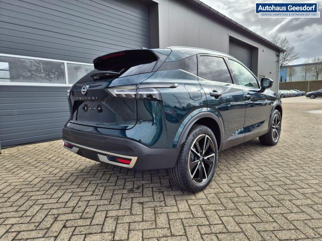 Nissan Qashqai 1.3 DIG-T MHEV 158 PS X-Tronic Tekna Voll-Leder Klimaautomatik PanoGlasdach Sitzheizung Lenkradheizung Navi Head-Up Display elektr. Heckklappe ACC PDC v+h 360&deg;Kamera DAB Bluetooth Touchscreen Apple CarPlay Android Auto 19"LM 