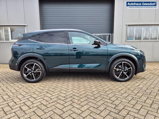 Nissan Qashqai 1.3 DIG-T MHEV 158 PS X-Tronic Tekna Voll-Leder Klimaautomatik PanoGlasdach Sitzheizung Lenkradheizung Navi Head-Up Display elektr. Heckklappe ACC PDC v+h 360&deg;Kamera DAB Bluetooth Touchscreen Apple CarPlay Android Auto 19"LM 