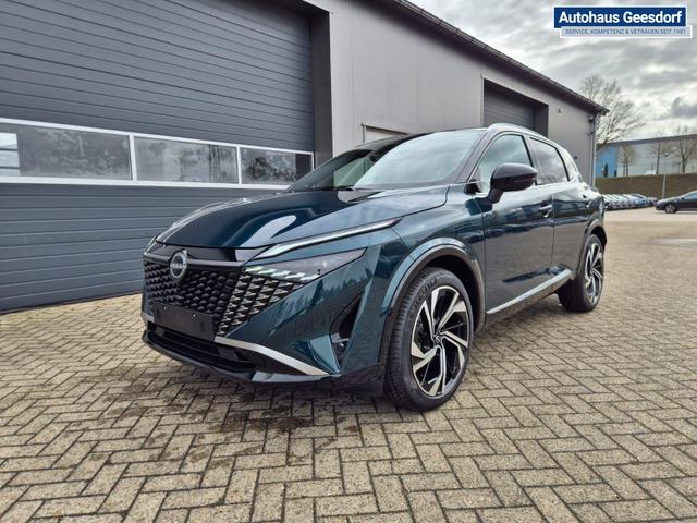 Nissan Qashqai 1.3 DIG-T MHEV 158 PS X-Tronic Tekna Premium Paket 20"LM Teil-Leder PanoGlasdach Klimaautomatik Sitzheizung Lenkradheizung Navi Head-Up Display elektr. Heckklappe ACC PDC v+h 360&deg;Kamera DAB Bluetooth Touchscreen Apple CarPlay Android Auto 