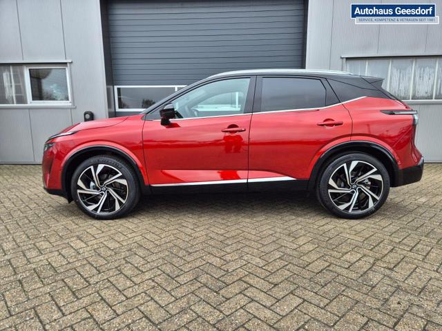 Nissan Qashqai 1.3 DIG-T MHEV 158 PS X-Tronic Tekna Premium Paket 20"LM Teil-Leder PanoGlasdach Klimaautomatik Sitzheizung Lenkradheizung Navi Head-Up Display elektr. Heckklappe ACC PDC v+h 360&deg;Kamera DAB Bluetooth Touchscreen Apple CarPlay Android Auto 
