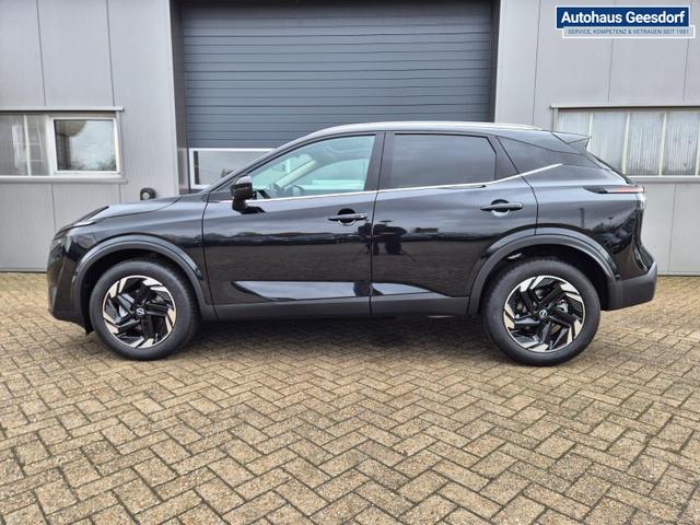 Nissan Qashqai 1.3 DIG-T MHEV 158 PS X-Tronic N-Connecta Teil-Leder PanoGlasdach Klimaautomatik Sitzheizung Lenkradheizung Navi ACC PDC v+h 360&deg;Kamera DAB Bluetooth Touchscreen Apple CarPlay Android Auto 18"LM 