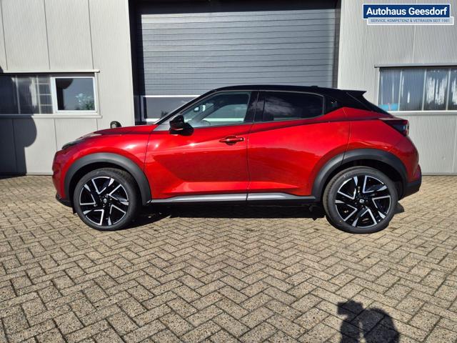 Nissan Juke 1.0 DIG-T 114PS N-Design Automatik Teil-Leder Klimaautomatik Sitzheizung Lenkradheizung PDC v+h R&uuml;ckf.Kamera Navi 19"LM Bluetooth Touchscreen Apple CarPlay Android Auto 