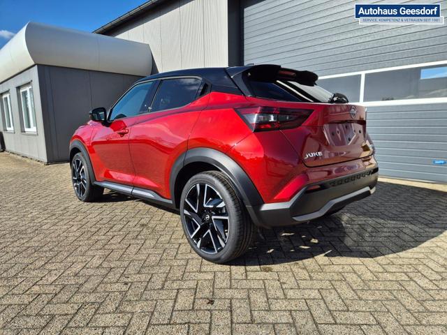 Nissan Juke 1.0 DIG-T 114PS N-Design Automatik Teil-Leder Klimaautomatik Sitzheizung Lenkradheizung PDC v+h R&uuml;ckf.Kamera Navi 19"LM Bluetooth Touchscreen Apple CarPlay Android Auto 