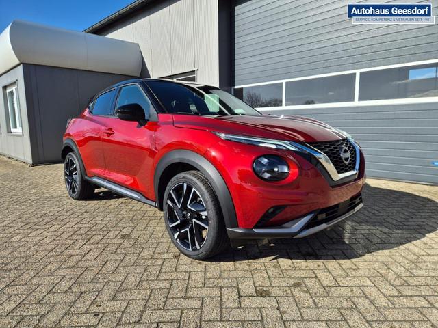 Nissan Juke 1.0 DIG-T 114PS N-Design Automatik Teil-Leder Klimaautomatik Sitzheizung Lenkradheizung PDC v+h R&uuml;ckf.Kamera Navi 19"LM Bluetooth Touchscreen Apple CarPlay Android Auto 