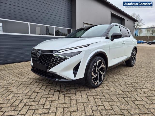 Nissan Qashqai 1.3 DIG-T MHEV 158 PS X-Tronic Tekna Premium Paket 20"LM Teil-Leder PanoGlasdach Klimaautomatik Sitzheizung Lenkradheizung Navi Head-Up Display elektr. Heckklappe ACC PDC v+h 360&deg;Kamera DAB Bluetooth Touchscreen Apple CarPlay Android Auto 