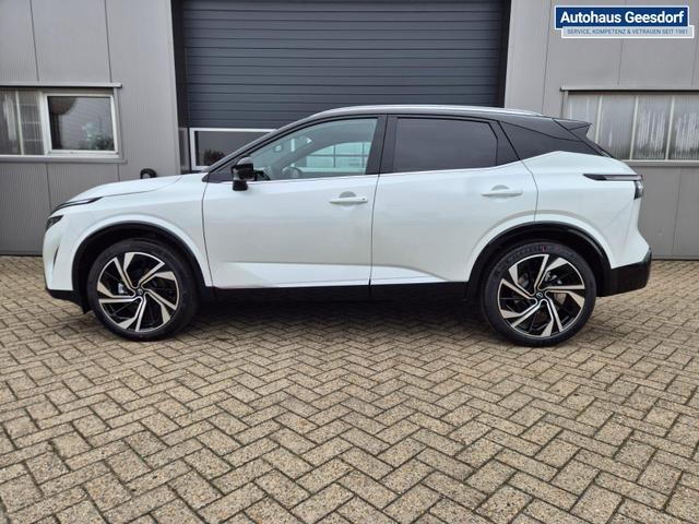 Nissan Qashqai 1.3 DIG-T MHEV 158 PS X-Tronic Tekna Premium Paket 20"LM Teil-Leder PanoGlasdach Klimaautomatik Sitzheizung Lenkradheizung Navi Head-Up Display elektr. Heckklappe ACC PDC v+h 360&deg;Kamera DAB Bluetooth Touchscreen Apple CarPlay Android Auto 