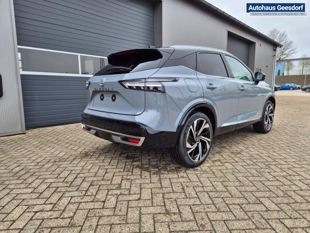 Nissan Qashqai 1.3 DIG-T MHEV 158 PS X-Tronic Tekna Premium Paket 20"LM Teil-Leder PanoGlasdach Klimaautomatik Sitzheizung Lenkradheizung Navi Head-Up Display elektr. Heckklappe ACC PDC v+h 360&deg;Kamera DAB Bluetooth Touchscreen Apple CarPlay Android Auto 