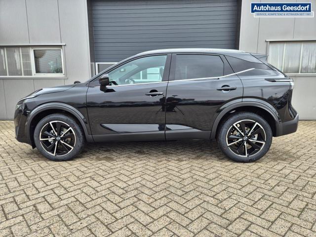 Nissan Qashqai 1.3 DIG-T MHEV 158 PS X-Tronic Tekna Voll-Leder Klimaautomatik PanoGlasdach Sitzheizung Lenkradheizung Navi Head-Up Display elektr. Heckklappe ACC PDC v+h 360&deg;Kamera DAB Bluetooth Touchscreen Apple CarPlay Android Auto 19"LM 