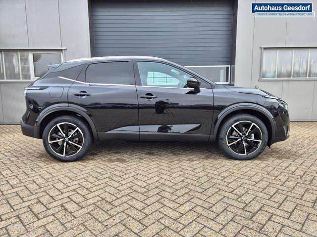 Nissan Qashqai 1.3 DIG-T MHEV 158 PS X-Tronic Tekna Voll-Leder Klimaautomatik PanoGlasdach Sitzheizung Lenkradheizung Navi Head-Up Display elektr. Heckklappe ACC PDC v+h 360&deg;Kamera DAB Bluetooth Touchscreen Apple CarPlay Android Auto 19"LM 