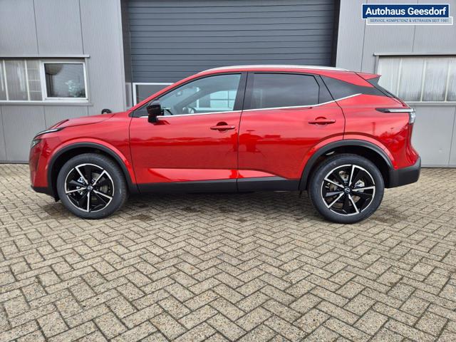 Nissan Qashqai 1.3 DIG-T MHEV 158 PS X-Tronic Tekna Voll-Leder Klimaautomatik PanoGlasdach Sitzheizung Lenkradheizung Navi Head-Up Display elektr. Heckklappe ACC PDC v+h 360&deg;Kamera DAB Bluetooth Touchscreen Apple CarPlay Android Auto 19"LM 