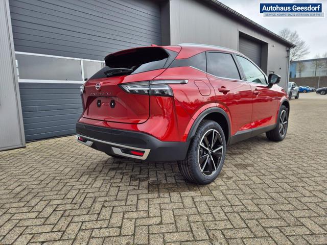 Nissan Qashqai 1.3 DIG-T MHEV 158 PS X-Tronic Tekna Voll-Leder Klimaautomatik PanoGlasdach Sitzheizung Lenkradheizung Navi Head-Up Display elektr. Heckklappe ACC PDC v+h 360&deg;Kamera DAB Bluetooth Touchscreen Apple CarPlay Android Auto 19"LM 